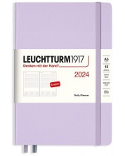 Carnet de notițe Leuchtturm1917 Daily Planner - A5, Violet, 2024 -1