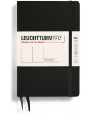 Caiet Leuchtturm1917 Paperback - B6+, negru, pagini albe, copertă rigidă -1