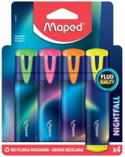 Markere de text Maped Nightfall - 4 culori, blister