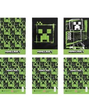 Caiet de notițe Panini Minecraft - Verde, A4, 40 de foi, linii largi, asortiment -1