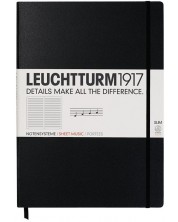 Agenda Leuchtturm1917 Master Slim - A4+, pagini de cinci randuri, Black -1