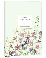 Caiet Victoria's Journals Florals - Verde deschis, copertă plastică, liniate, 96 de foi, format A5 -1