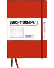 Caiet Leuchtturm1917 Natural Colors - A5, roșu, pagini cu puncte, copertă rigidă