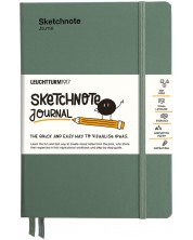 Caiet Leuchtturm1917 Sketchnote Journal - A5, verde măsliniu -1