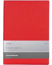 Caiet Hugo Boss Essential Storyline - A5, cu linii, roșu -1