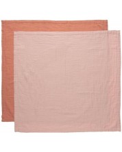 Scutece finet Bebe-Jou - Pure Cotton Pink, 70 х 70 cm, 2 buc