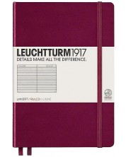 Agenda Leuchtturm1917 Medium - A5, visiniu, pagini liniate -1