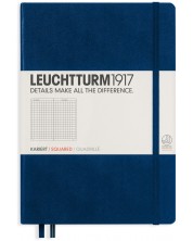 Agenda Leuchtturm1917 - A5, pagini in patratele, Navy -1