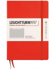 Caiet Leuchtturm1917 New Colours - A5, pagini cu pătrățele, Lobster, coperte rigide -1