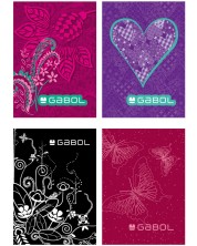 Caiet Gabol - Cool collection, A5, 40 foi, randuri late, pentru fete, sortiment -1