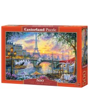 Puzzle Castorland din 500 de piese - Timp pentru ceai in Paris -1
