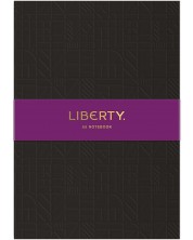 Caiet Liberty Tudor - A5, negru, reliefat