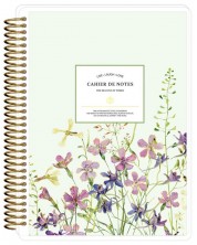 Caiet Victoria's Journals Florals - Verde deschis, cu spirală, liniate, 80 de foi, format A5 -1
