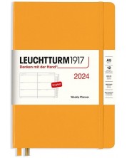 Leuchtturm1917 Planificator săptămânal - A5, portocaliu, 2024