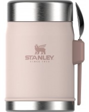 Borcan termic pentru mâncare cu linguriță Stanley The Legendary - Rose Quartz, 400 ml 