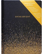 Caiet Chronicle Books Shine Bright - Negru, 96 de foi -1
