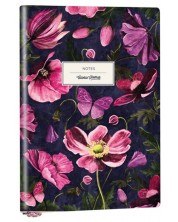 Caiet Victoria's Journals Florals - Flori, copertă plastică, cu puncte, 96 de foi, format A5 -1