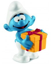 Figurina Schleich The Smurfs - Smurf cu un cadou