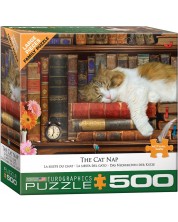 Puzzle Eurographics din 500 XL de piese - The Cat Nap -1