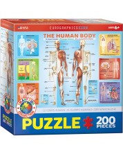 Puzzle Eurographics de 200 piese - Corp uman