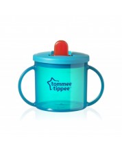 Cană Tommee Tippee - Essentials First Cup, peste 4 luni, turcoaz