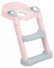 Scaun de toaletă cu scară KikkaBoo - Lea, roz -1