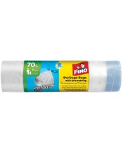 Saci de gunoi Fino - Color, 70 L, 15 buc, albe