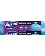 Saci de gunoi Vortex - Standard, 60 l, 20 buc., albaștri -1