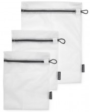 Pungi pentru spălarea delicată a hainelor Brabantia - 3 bucăți, 2 dimensiuni, alb/gri