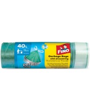 Saci de gunoi Fino - Color, 40 L, 15 buc, gri