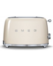 Toaster Smeg - TSF01CREU, 950W, 6 trepte, bej