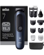 Aparat de tuns pentru față/păr/corp Braun - AIO7540, Black/Blue