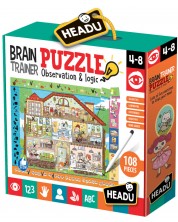Puzzle educativ Headu - Antrenament mental, 108 piese -1