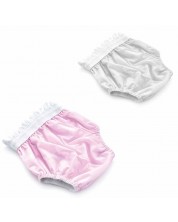 Pantaloni de antrenament BabyJem - 2 buc, roz/alb -1