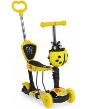 Tricicletă cu scaun Moni - Lollipop, galbenă -1