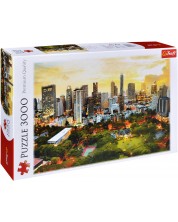 Puzzle Trefl din 3000 de piese - Apus in Bangkok -1
