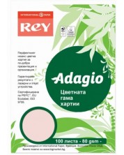 Hartie colorata pentru copiator Rey Adagio - Pink, A4, 80 g, 100 coli -1