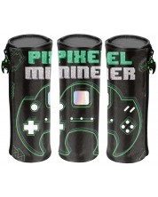 Geantă școlară cilindrică Paso Pixel Miner - Cu 1 fermoar -1