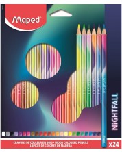 Creioane colorate Maped Nightfall - 24 de culori -1