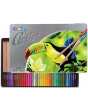 Creioane colorate Colorino Artist - in cutie metalica, 36 de culori -1