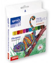 Carioci colorate SpreeArt - Ø 2.3 mm, 24 culori