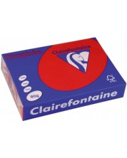Hârtie color pentru copiator Clairefontaine - A3, 80 g/m2, 100 coli, roșu intensiv -1