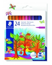Carioci colorate Staedtler 325 - 24 de culori, cerneala lavabila