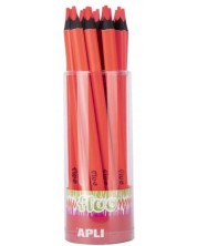 Creion colorat Apli - Jumbo Neon, rosu -1