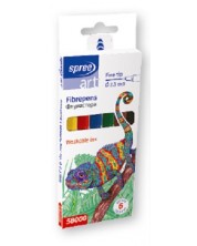 Carioci colorate SpreeArt - Ø 2.3 mm, 6 culori