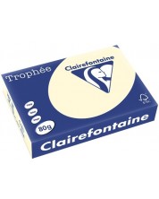 Hârtie color pentru copii Clairefontaine - A4, 80 g/m2, 100 de coli, crem -1