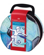 Carioci colorate Faber-Castell Connector - 33 de culori, fotbal -1
