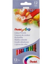 Creioane colorate Pentel - Arts, 12 culori -1