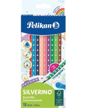 Creioane colorate Pelikan Silverino - 12 culori