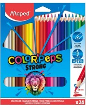 Creioane colorate Maped Color Peps - Strong, 24 culori